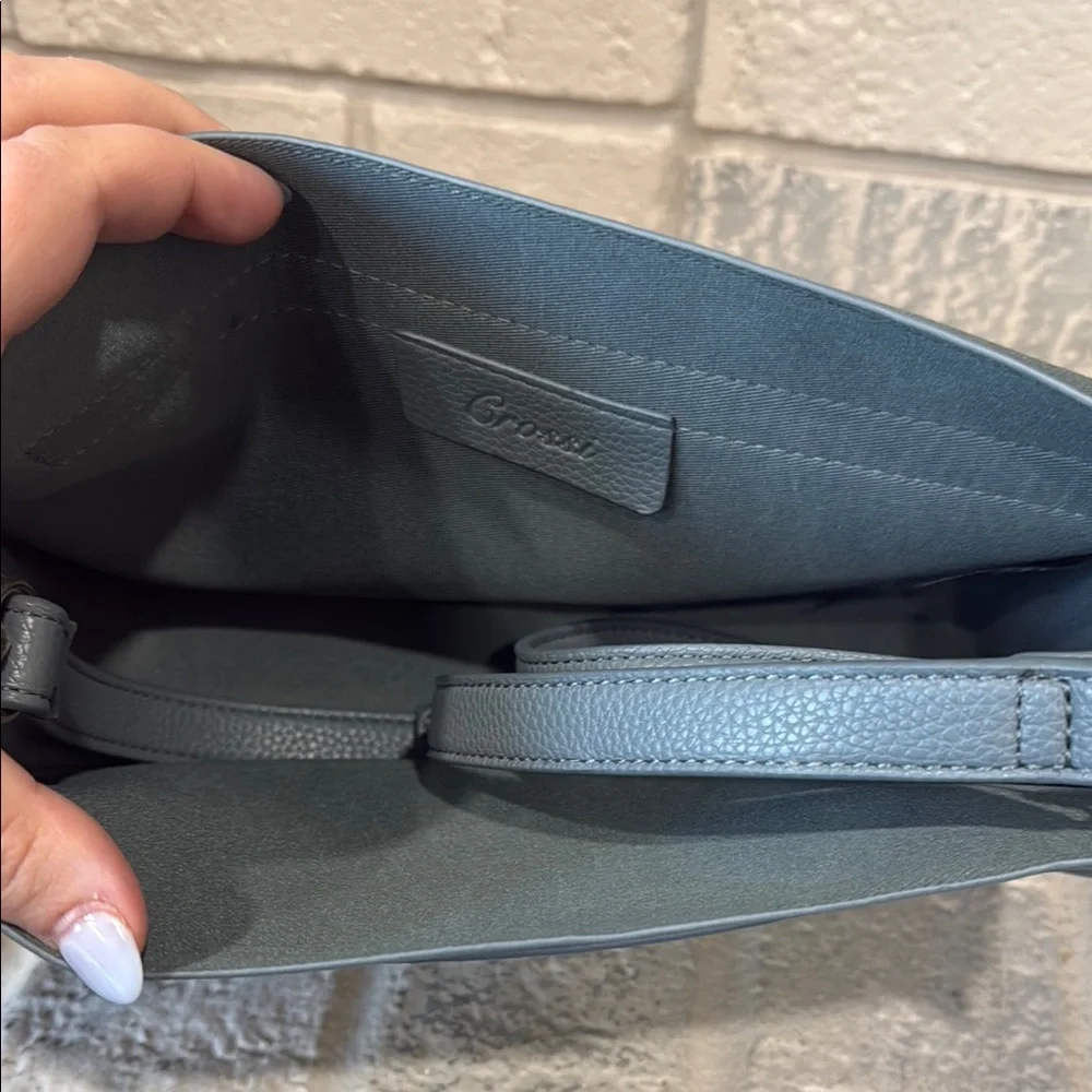 Crossi Elegant Blue Gray Handbag